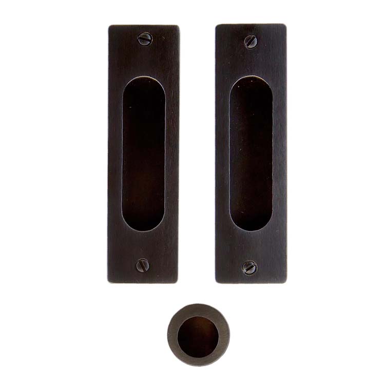 Coquille de porte altamura ovale  carré carbon noir par set