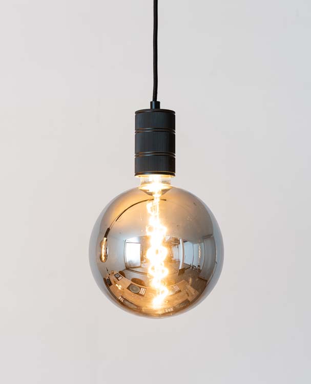 Railverlichting design Béa zwart set 1,2m 3 pendels Bol Chroom E27 3x4W