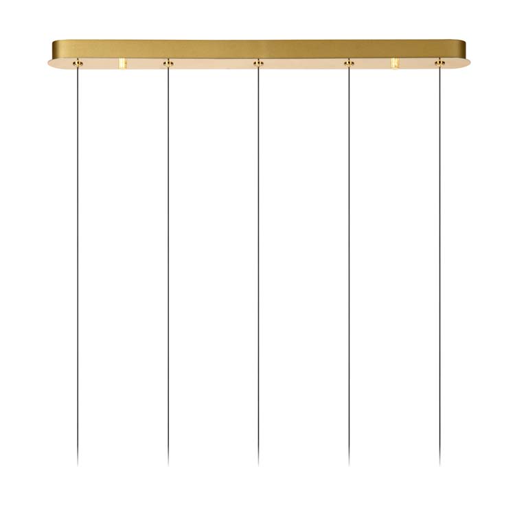 Suspension - or/laiton - 84cm - LED - 5x7,8W - 2700K