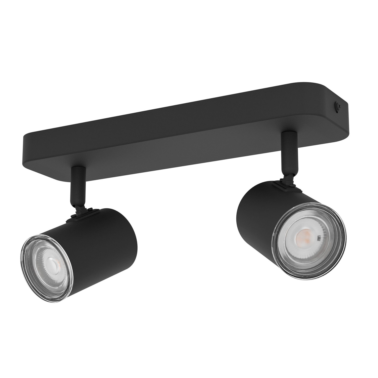 Spot en saillie - noir - 28x8x13cm - 2xGU10 max. 5W - IP44 - ampoules non incluses
