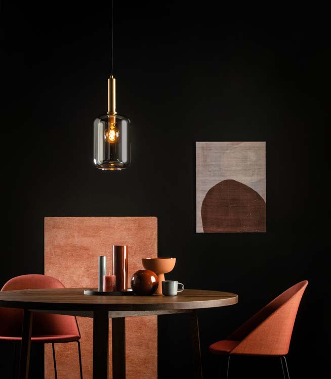 Hanglamp - fumé - Ø22cm - E27 - 40W