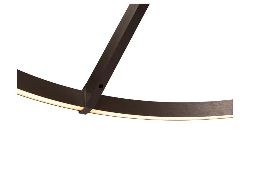 Lucide Premium Applause - Suspension - Ø80cm - LED dimmable - CCT - 1x50W 2700K/4000K - Capteur de mouvement de la main - Fer gris