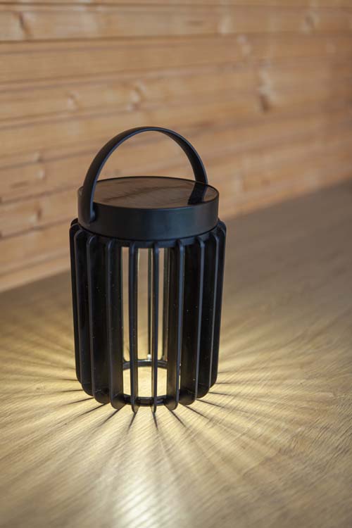Buitenverlichting draagbare lamp zwart solar 4000K 300 lumen