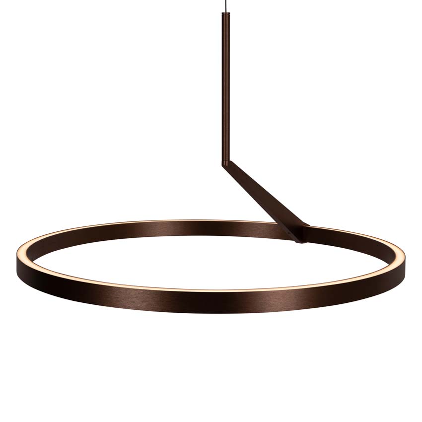 Lucide Premium Applause - Hanglamp - Ø60cm - LED Dimbaar - CCT - 1x32W 2700K/4000K - Handbewegingssensor - Koffie
