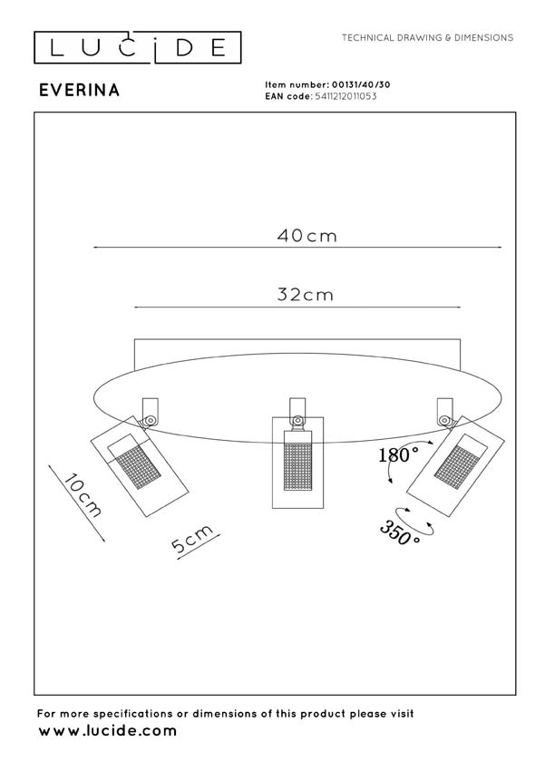 Lucide Essential Everina - Plafonnier - Ø40cm - LED dimmable - CCT - 2200K/6500K - Noir