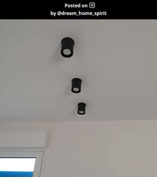 Plafondlamp badkamer - zwart - rond - GU10 - 50W - IP65