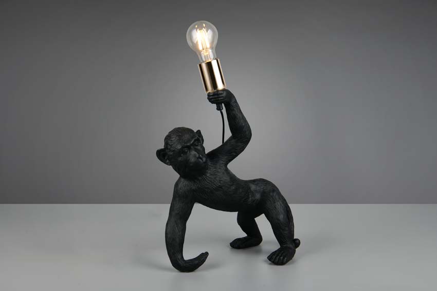 Lampe de table Singe - zwart - 31,5x17,5x42cm - E27 - 1x15W