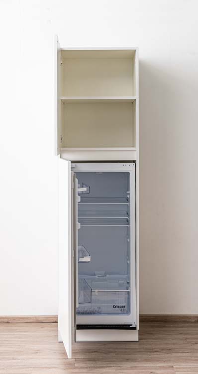 Armoire de cuisine Plenti armoire colonne pour réfrigérateur blanc 60x208cm