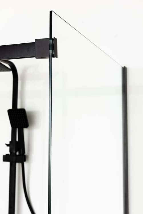 Doucheschuifdeur Uno zwart 117-120x200cm