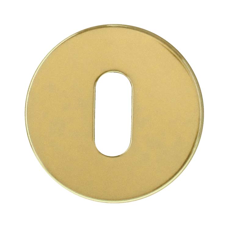 Sleutelplaatje rond klik rozet 45mm koper