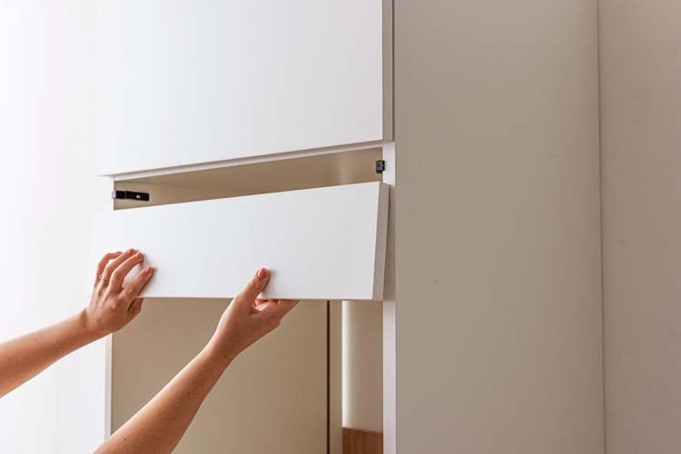 Keukenkast Plenti kolomkast voor oven en koelkast wit 60x208cm