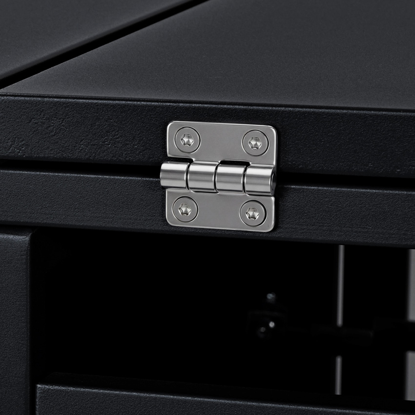 Remise pour conteneurs noir mat 116x68x80cm