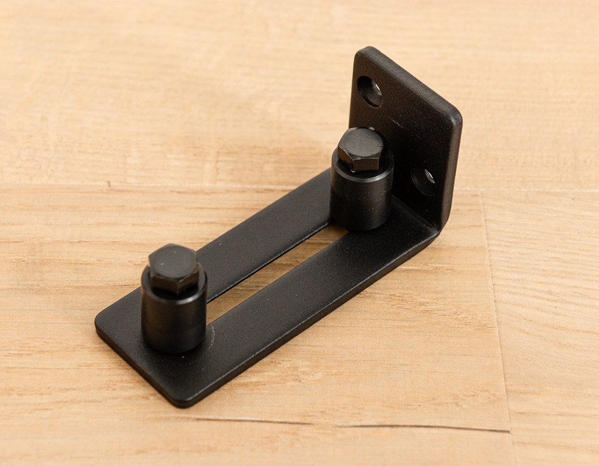 Glissière pour porte coulissante acier noir fixation murale