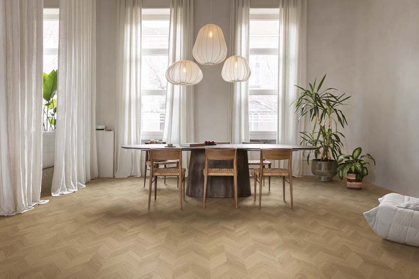 Vinyl vloer Floorify Toblerone plank 4,5mm vinyl Twist licht eik 152,4x12,3cm