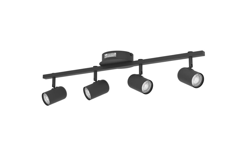 Opbouwspot - zwart - 70x14x16cm - LED - 4x3,7W + 2x1W - 2700/4000/6500K - CCT switch