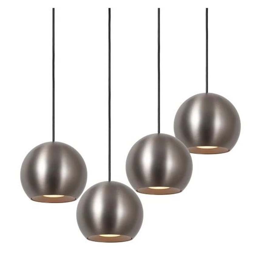 Lucide Premium MONTANA - Suspension - Ø55cm -LED Dimmable - CCT - 16x5,7W 2700K/4000K - Brun café