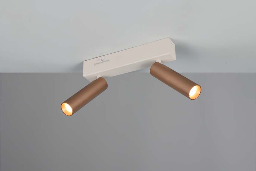 Spot en saillie - Brun café - 26x17,5x4cm - Dimmable - LED - 2x5,5W - 2300-4000K
