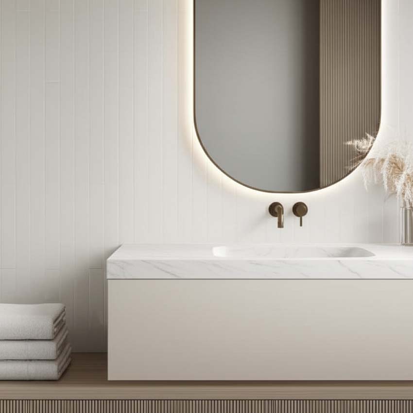 Wandtegel Cueva rechthoek wit 30x60cm