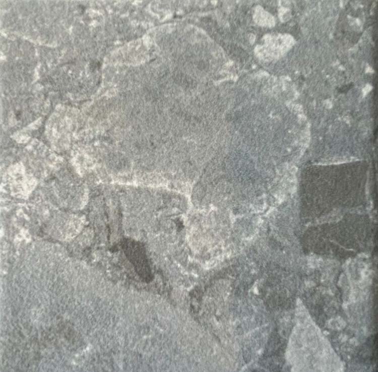 Staal wandtegel op net Terrazzo grijs