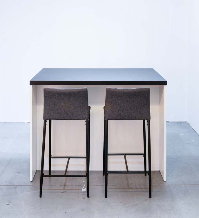 Keukeneiland Plenti wit/zwart 124,5cm