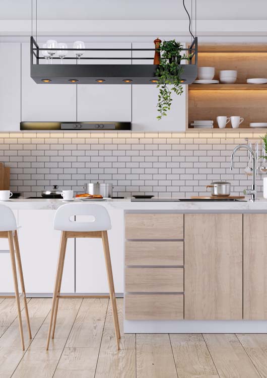 Hanglamp - zwart - 110x22x160cm - 6xGU10 - 35W