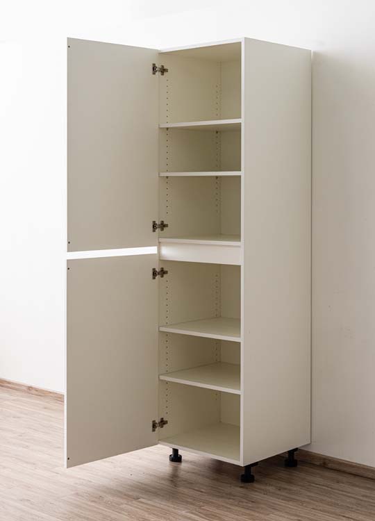 Armoire de cuisine Plenti armoire colonne avec étagères blanc 60x208cm