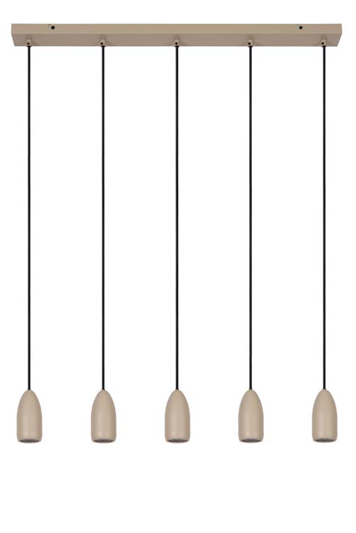 Hanglamp - taupe - 100cm - 5xGU10 - 40W