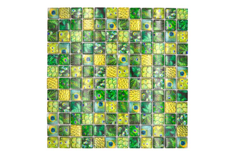 Mosaïque Crystal Wildlife Small vert brillant 29,8x29,8cm