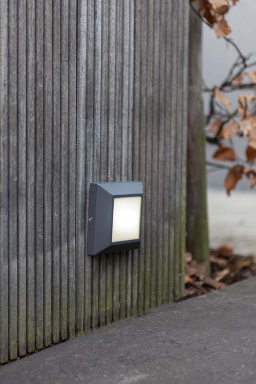 Eclairage ext. applique murale LED gris foncé 4000K 200LM 4W