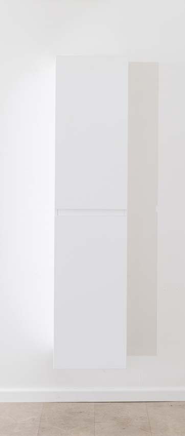 Armoire colonne Tibo/Tony mat blanc suspendue 170x40x35cm