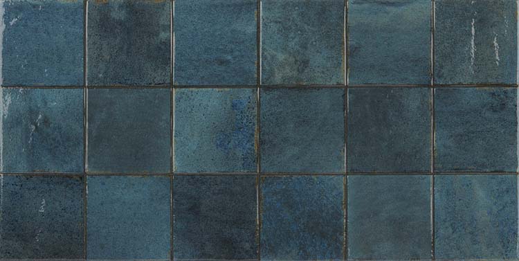 Staal wandtegel Cueva donkerblauw