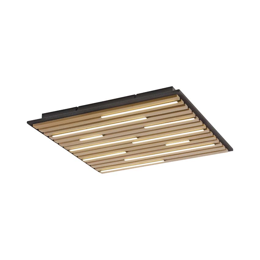 Plafonnière Line-up natural wood - dimbaar - 37W - 2700-5000K - IP20