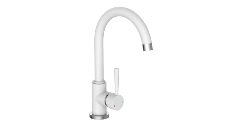 Robinet de cuisine Charlotte blanc