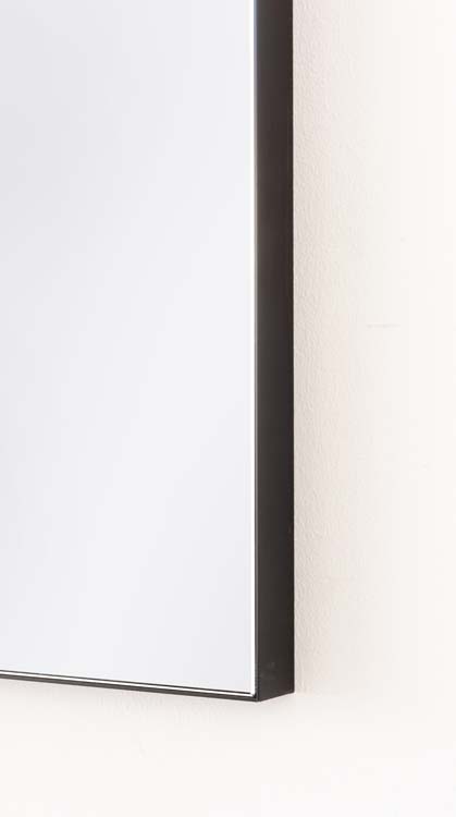 Badkamermeubel Puro mat zwart hangend met enkele wastafel glanzend wit 80cm