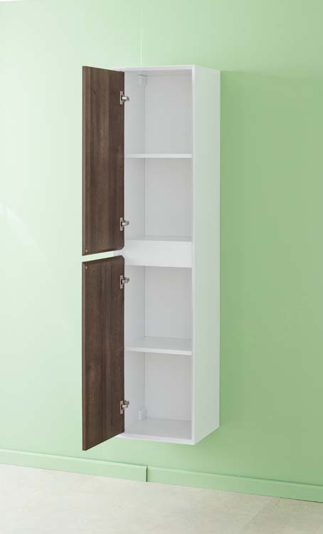 Kolomkast Ace mat wit/eik hangend 170x40x35cm