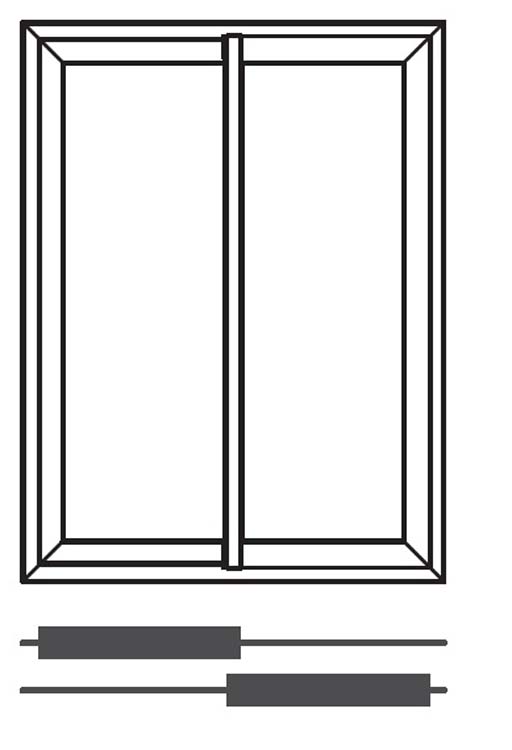 Schuifraam Belio Alu RAL7016 antra - 2 vleugels / 2 rails maatwerk