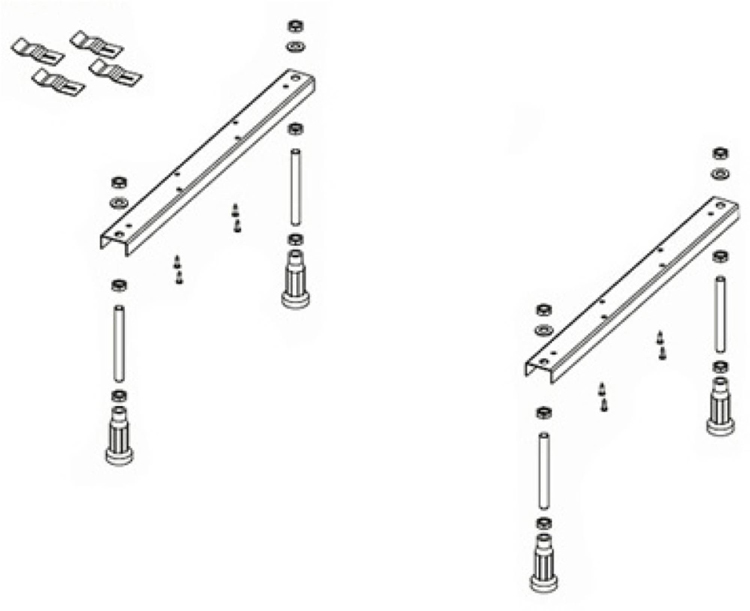 Set de pieds universele pour baignoires - Profile U