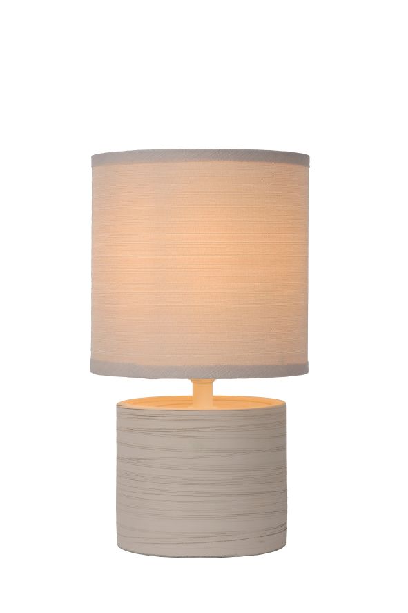Lampe de table - beige - Ø14cm - E14 - 40W