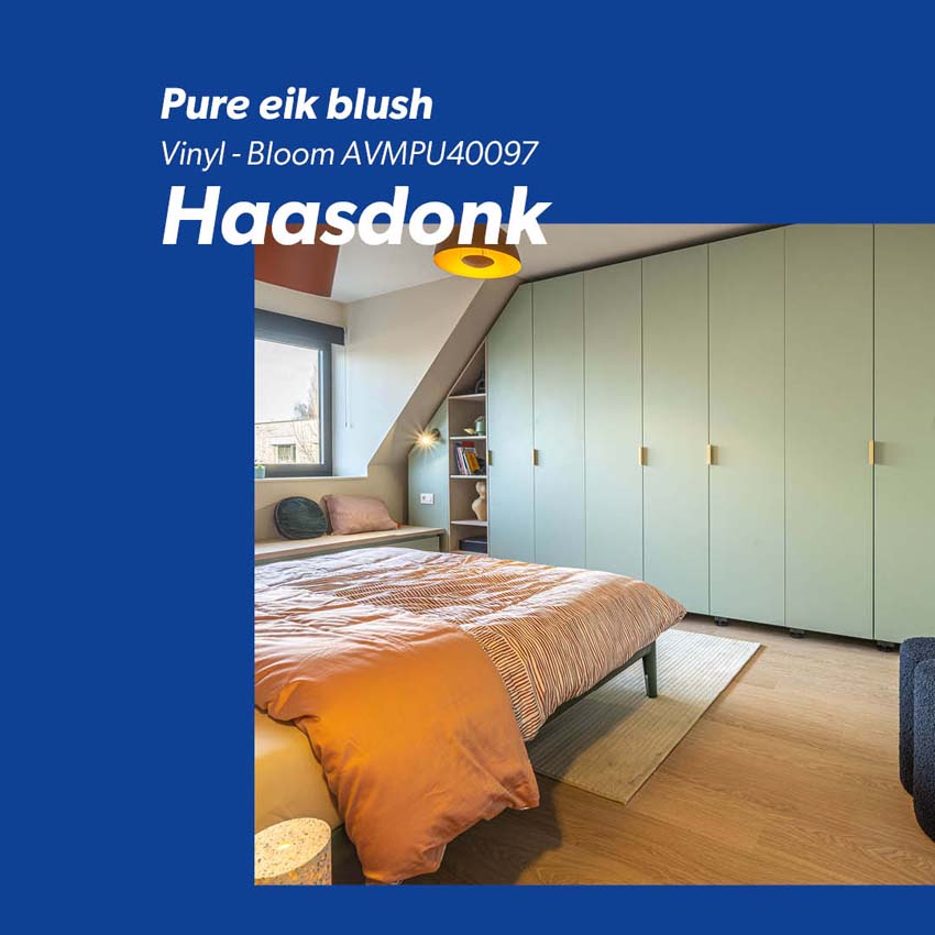 Vinyl vloer Quick-Step Bloom plank 6mm pure eik blush beige 149,4x20,9cm met ondervloer Vinyl vloer Quick-Step Bloom plank 6mm pure eik blush beige 149,4x20,9cm met ondervloer