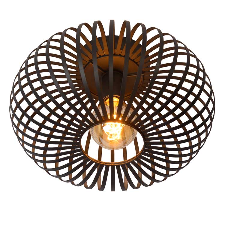 Lucide MANUELA - Plafonnier - Ø 40 cm - E27 - Noir