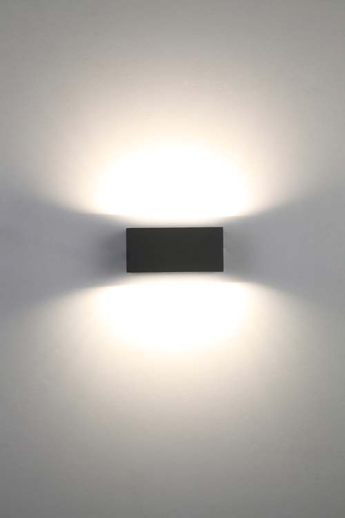 Buitenwandlamp LED up&down donkergrijs 3000K 700LM 10.5W