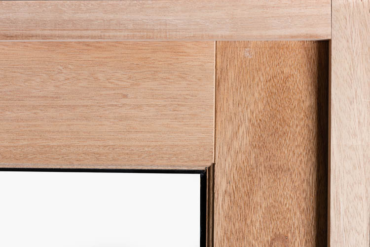Buitendeur meranti beglaasd 940X2145 R helder glas