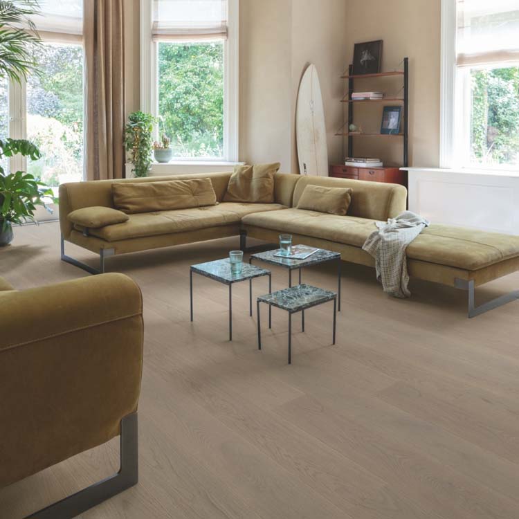 Échantillon Quick-Step parquet cascada Chêne coton gris extra mat