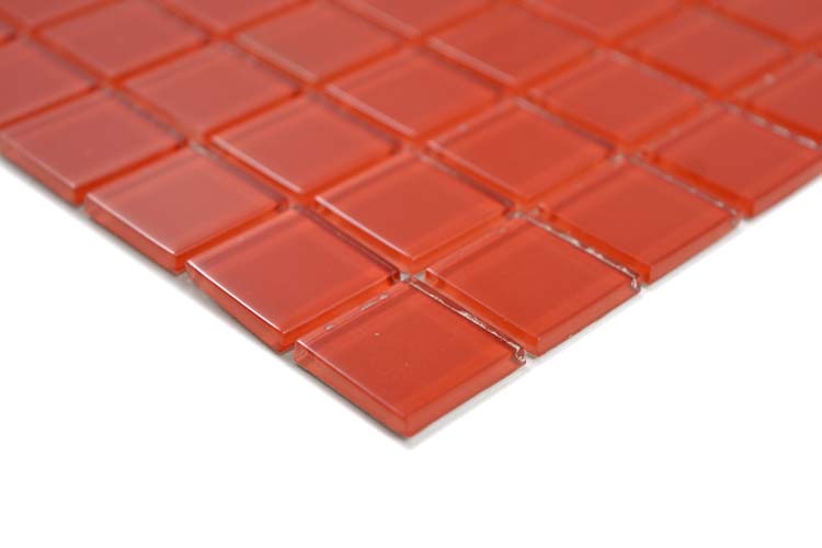Mosaïque Crystal rouge brillant 30x30cm