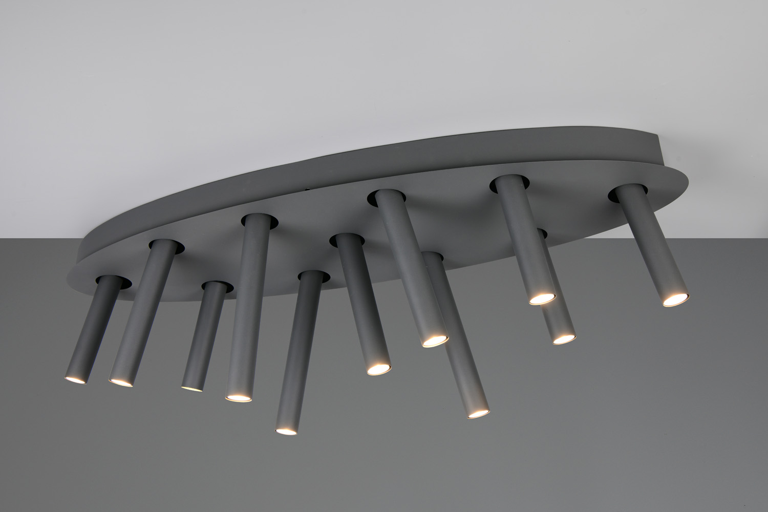 Plafondlamp - antraciet - L110cm - 11xmini GU10 max. 5W - excl. lichtbronnen