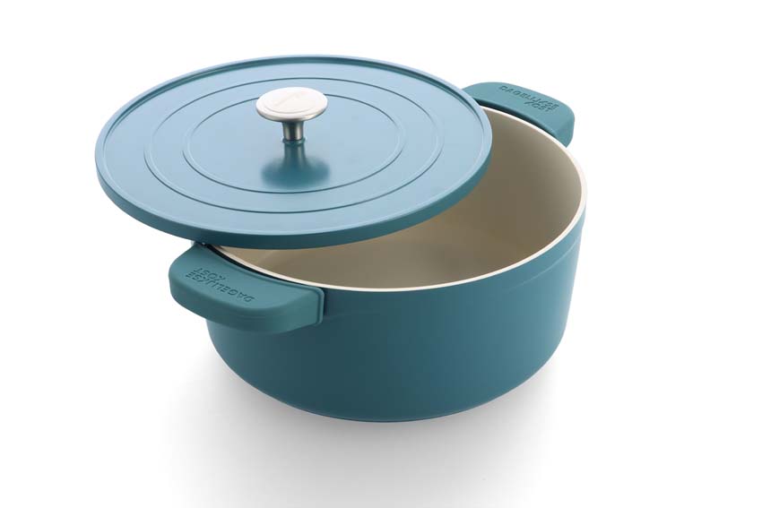 Marmite avec couvercle Dagelijkse Kost Proline bleu-vert Ø26cm avec revêtement antiadhésif
