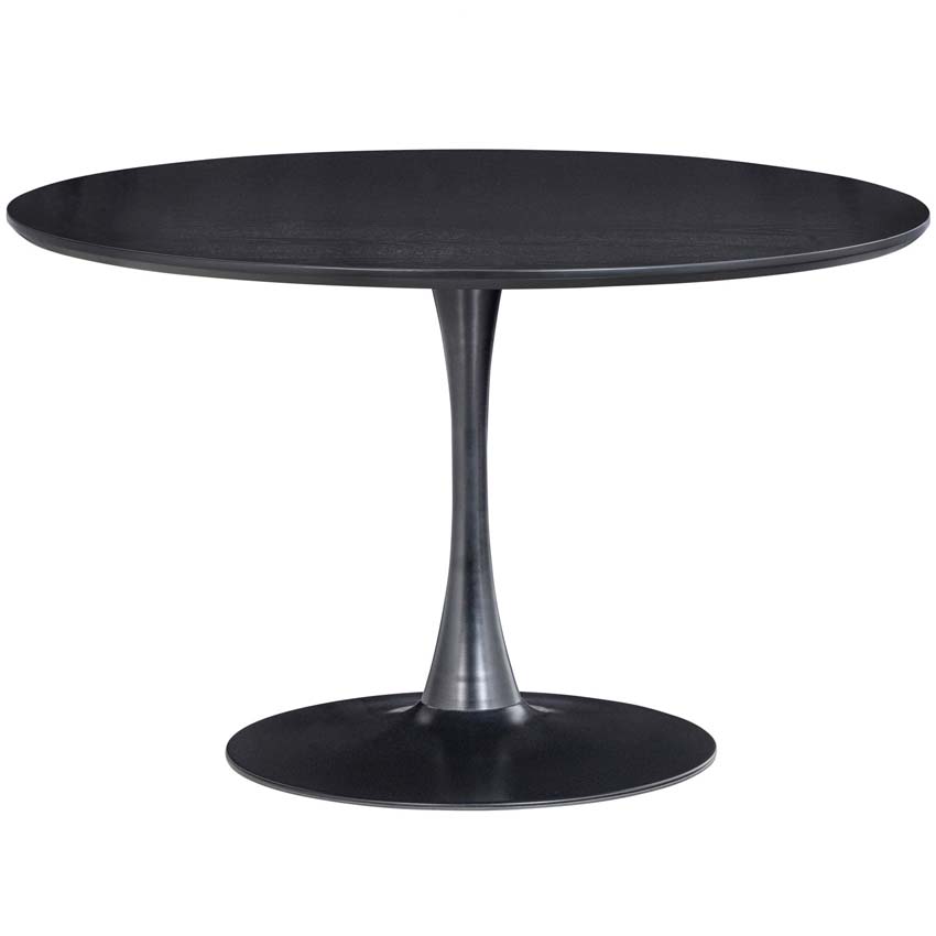 Table Tamara en MDF ronde noire Ø120cm