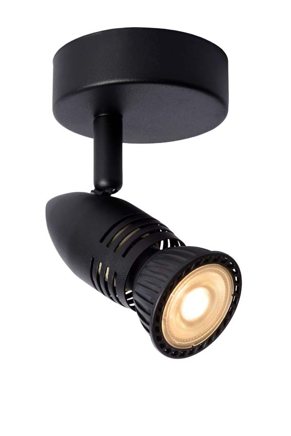 Plafondspot - Ø 9 cm - 1xGU10 - Zwart