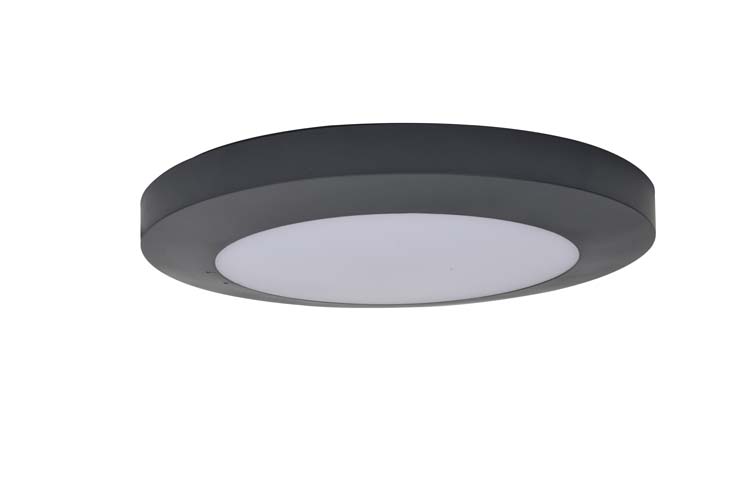 Eclairage extérieur plafonnier gris foncé 3000K 1250 lumen