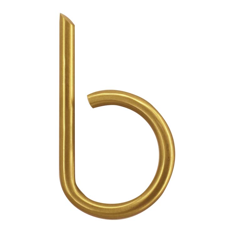 Lettre de maison rond b cuivre mat